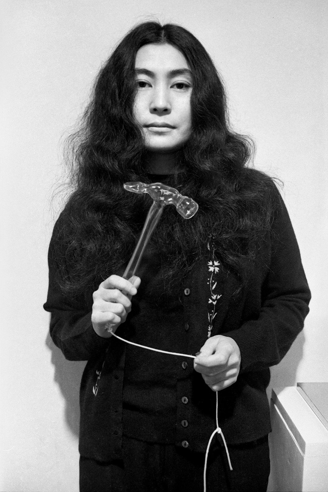 Clay Perry, Yoko Ono (with glass hammer), 1967/2021, Courtesy of England & Co