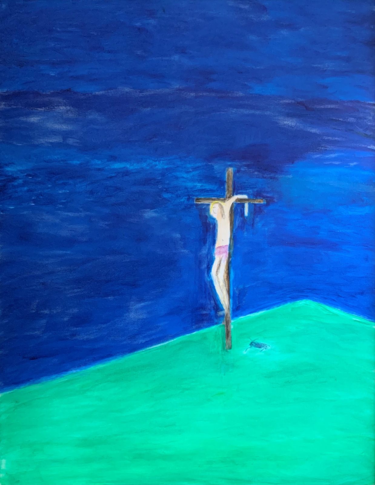 Craigie Aitchison, Crucifixion, 2009. Courtesy of Browse & Darby.