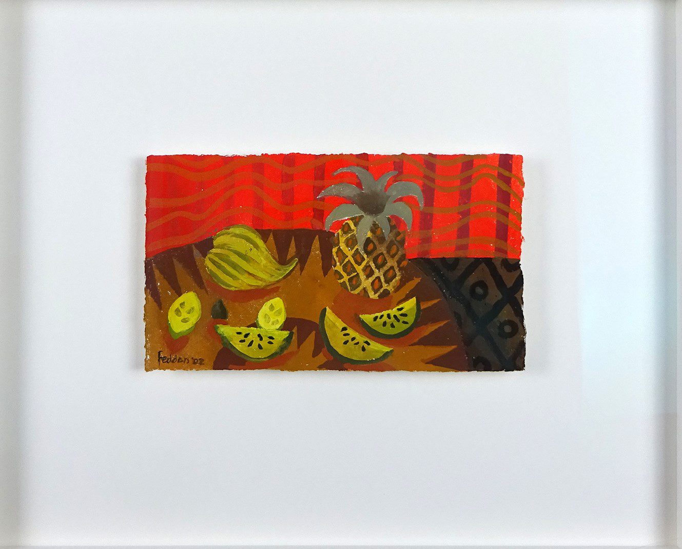 Mary Fedden RA, Tropical Fruit, 2002. Courtesy of Thomas Spencer Fine Art