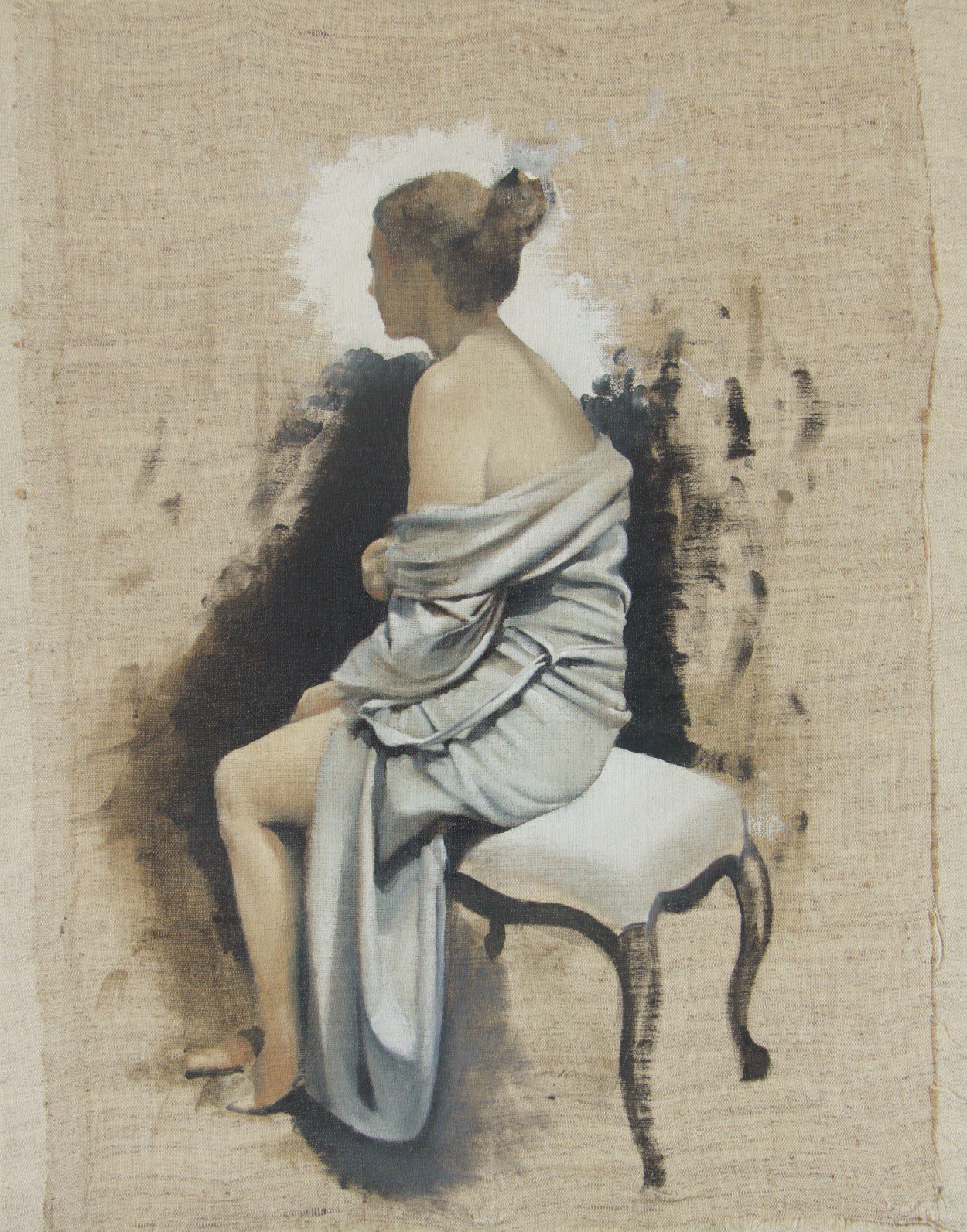 Woman with Drapery, side view