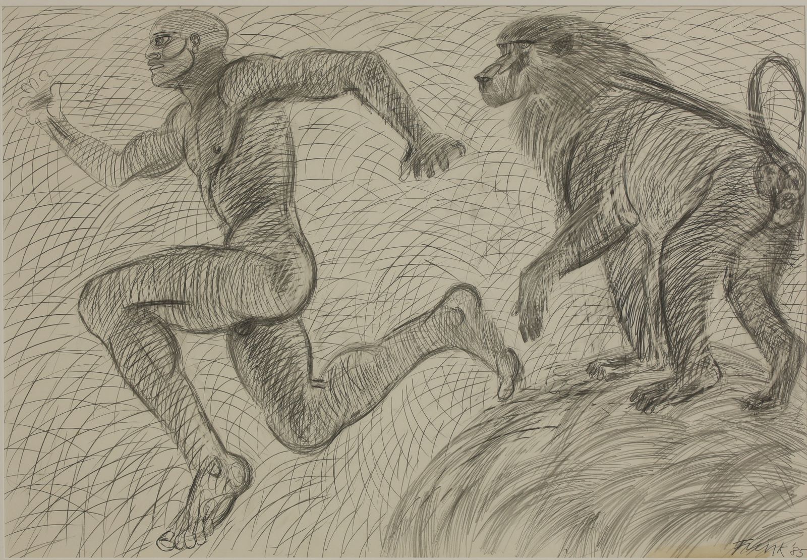 Baboon and Running man