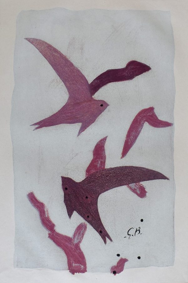 Georges Braque, Pink Birds from: Painted Words, 1962. Courtesy of Gilden's Fine Art