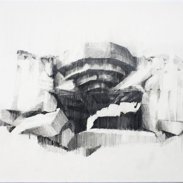 Ian-Chamberlain-North-Atlantic-Wall-–-Vantage-Point-2020.-Pencild-and-Graphite-31.5-x-40.5cm.-Courtesy-of-Rabley-Gallery.