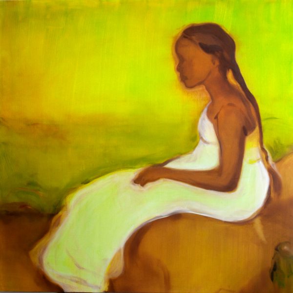 Sikelela Owen_Waiting (Aliyah) Oil on canvas 2021 120cm x 120cm